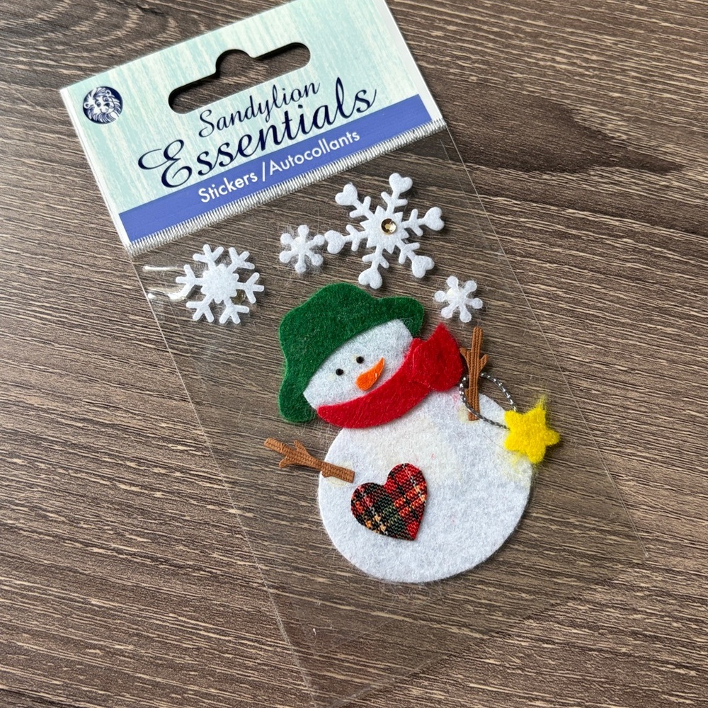 ❤️$3 Sandylion Essentials Snowman Stickers